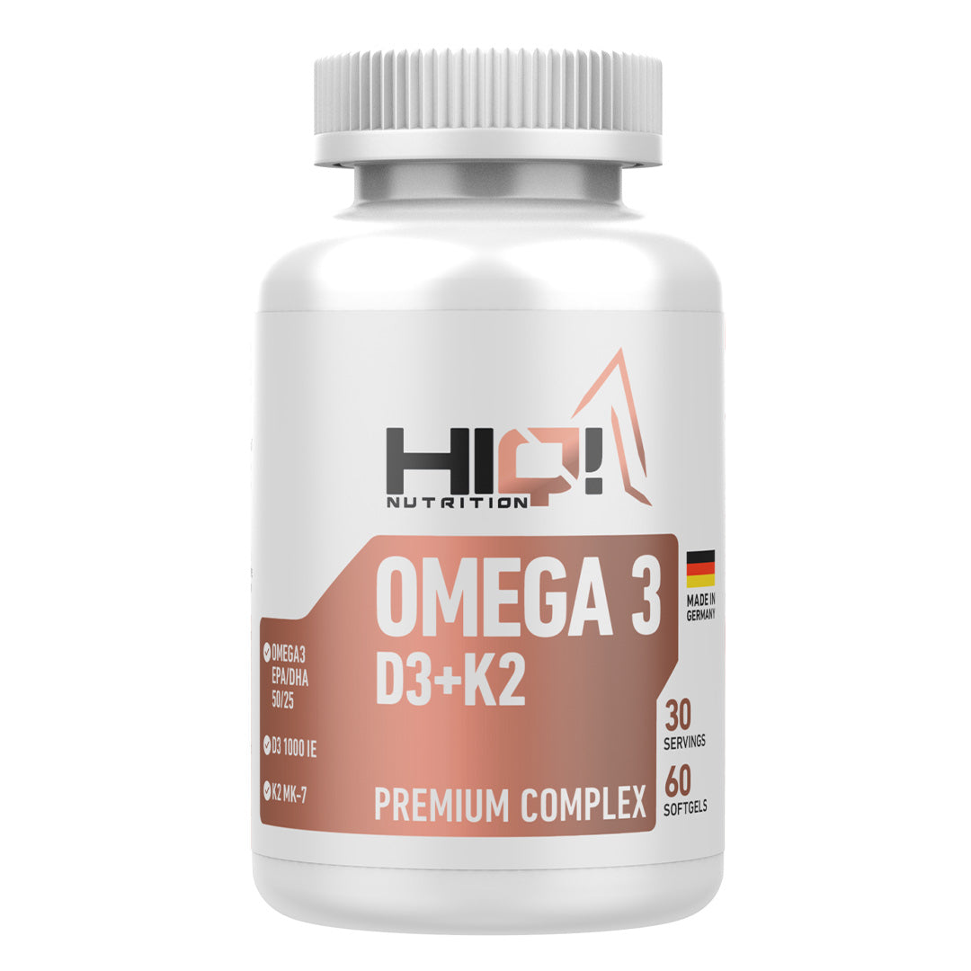 HIQ Omega3 D3+K2 Premium Complex 60 Softgels