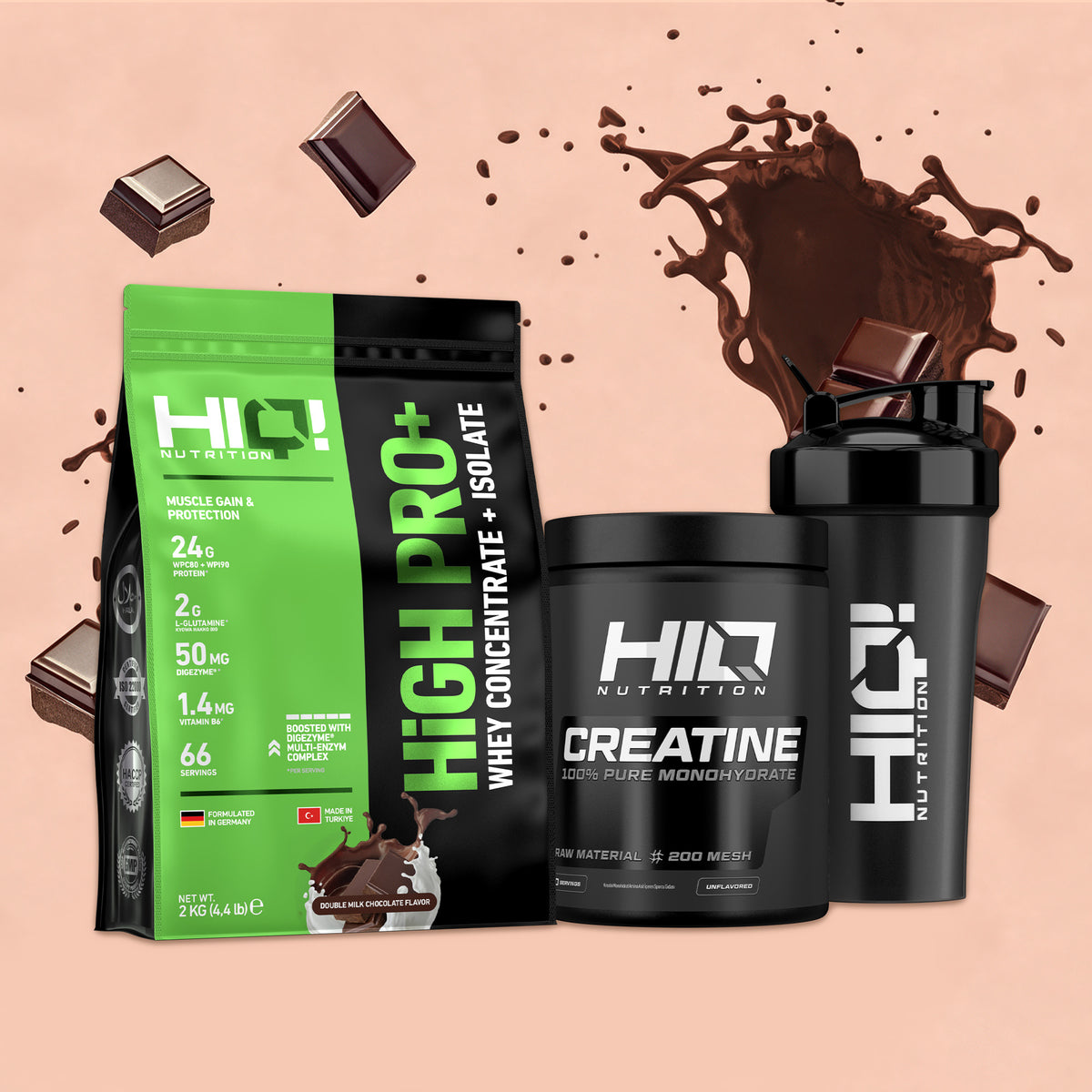 HIQ High Pro+ 2 KG | HIQ Creatine 300g ve Shaker Hediyeli