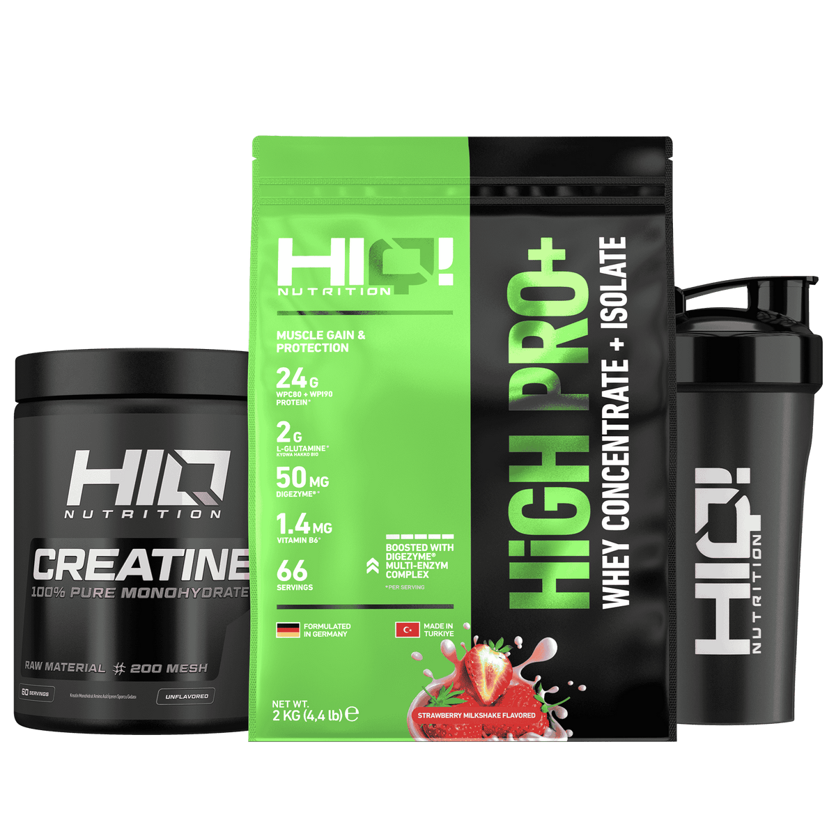 HIQ High Pro+ 2 KG | HIQ Creatine 300g ve Shaker Hediyeli