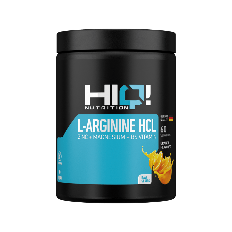 HIQ L-Arginine Hcl Zinc + Magnesium + Vitamin B6 480g