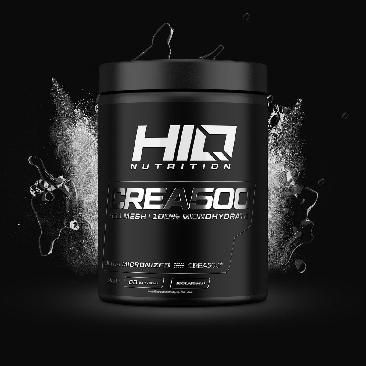 HIQ CREA500 Creatine 240g Unflavored