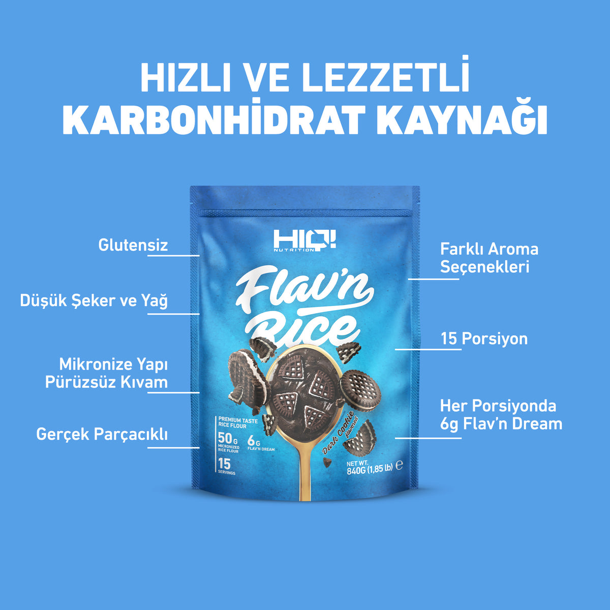 HIQ Flav'n Rice 840g