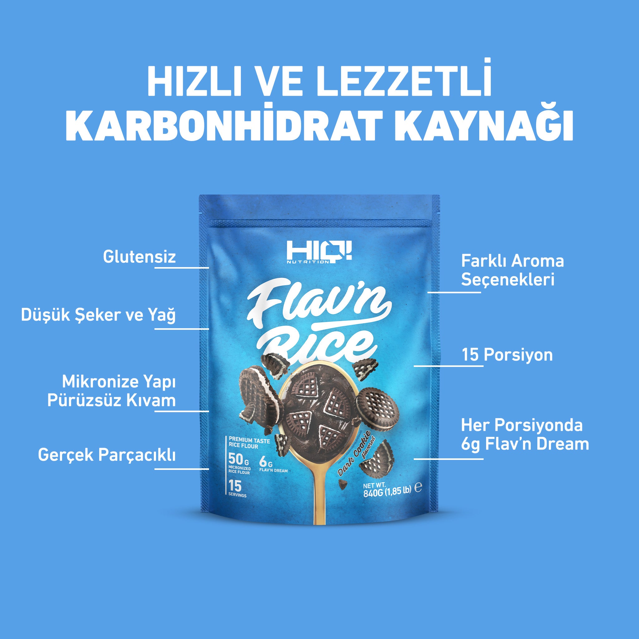 HIQ Flav'n Rice 840g
