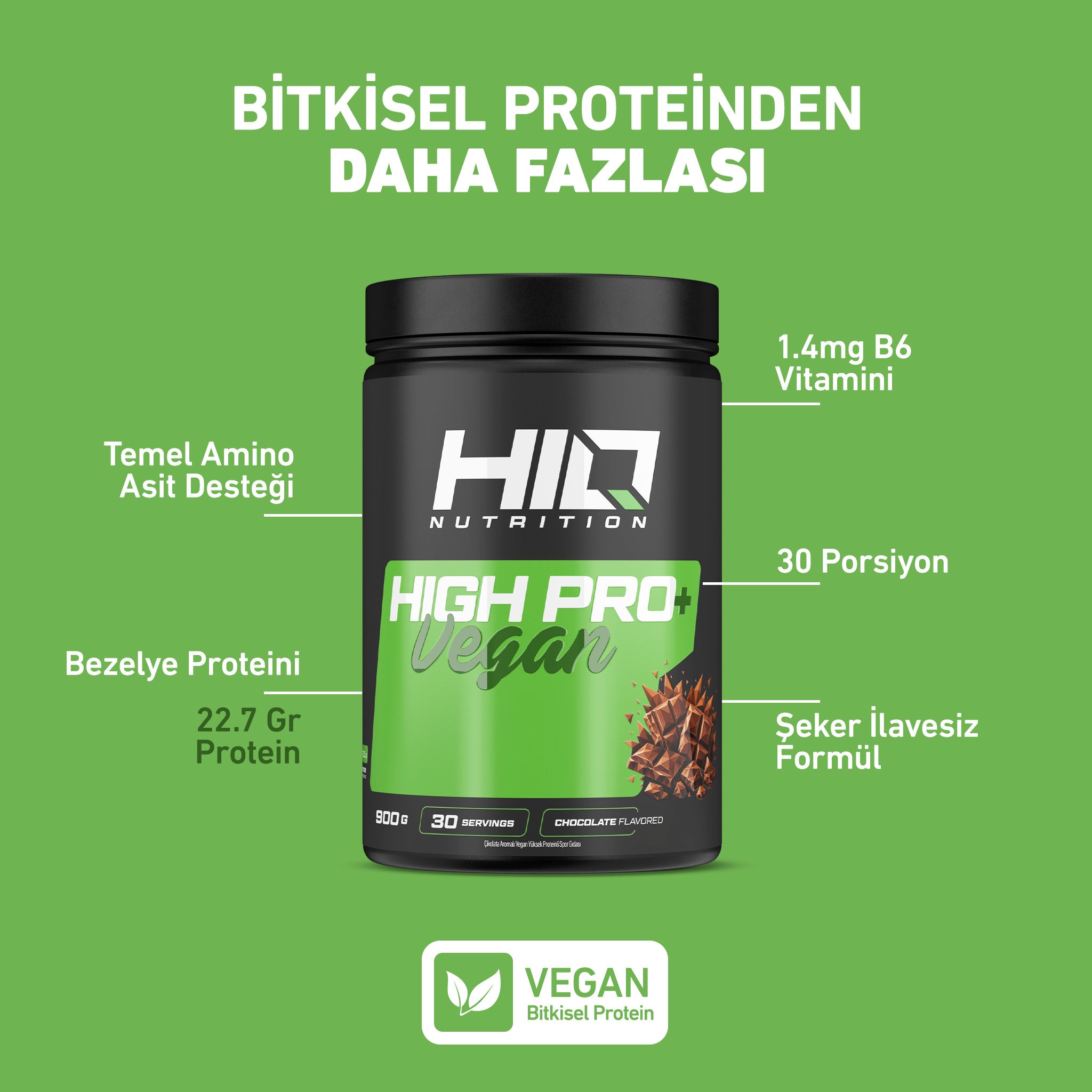 HIQ High Pro+ Vegan 900gr