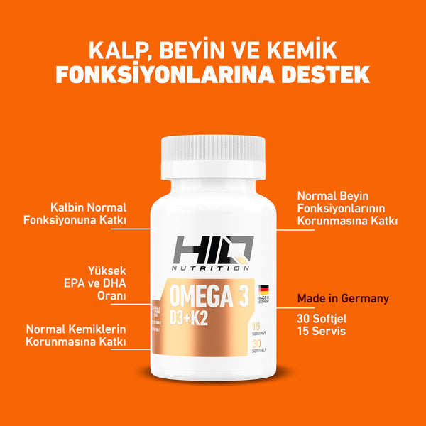 HIQ OMEGA 3 D3+K2 PREMIUM COMPLEX 30 SOFTGEL