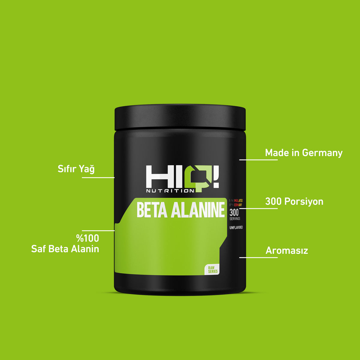 HIQ Beta Alanine 300g Unflavored