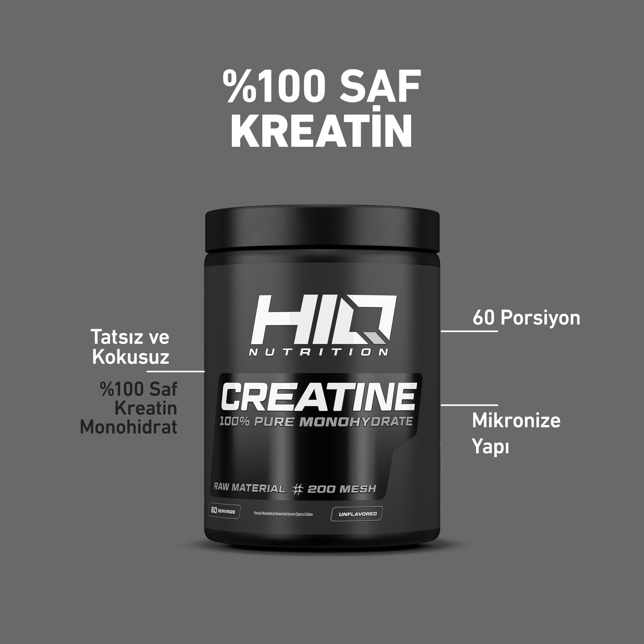 HIQ Creatine 300g Unflavored