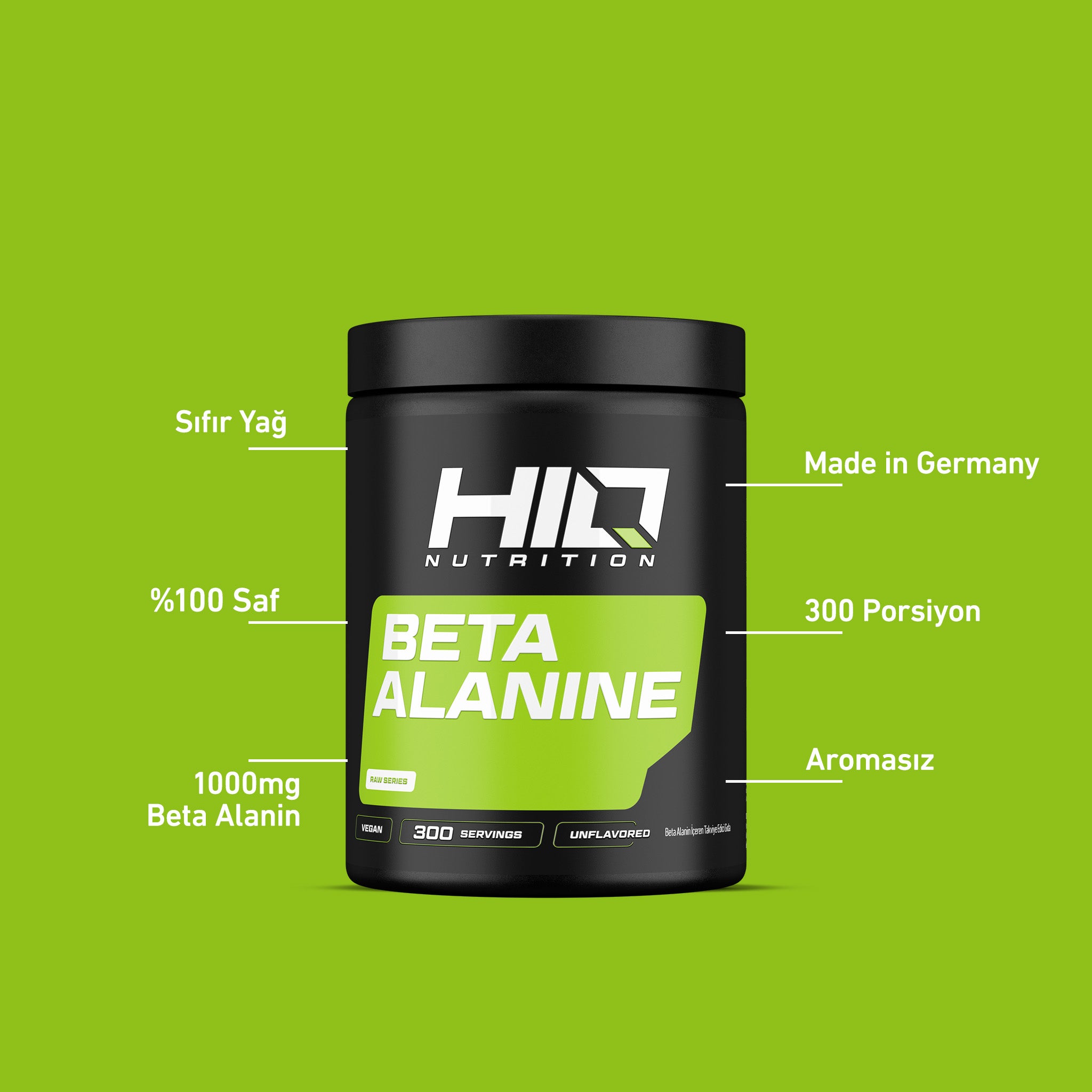 HIQ Beta Alanine 300g Unflavored