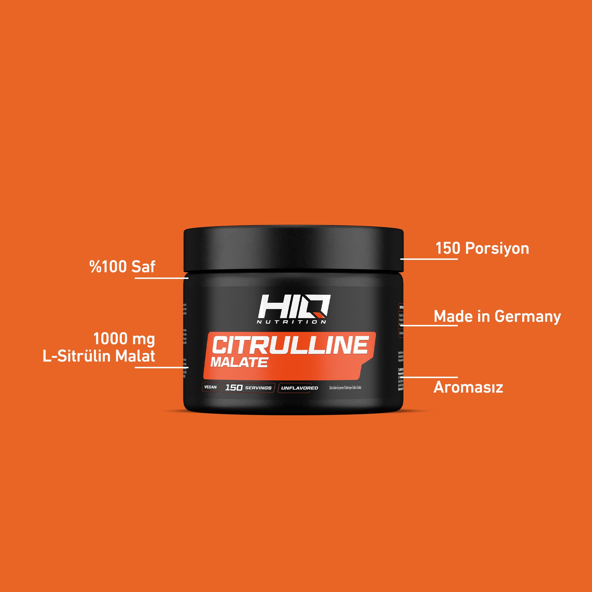 HIQ Citrulline Malate 150g Unflavored