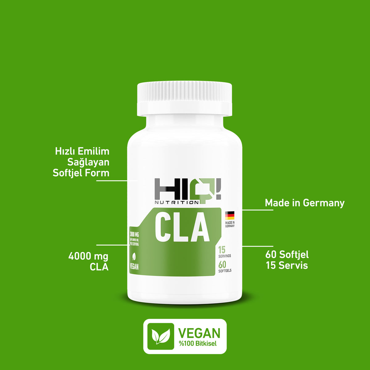 HIQ Cla Vegan  60 Softjel