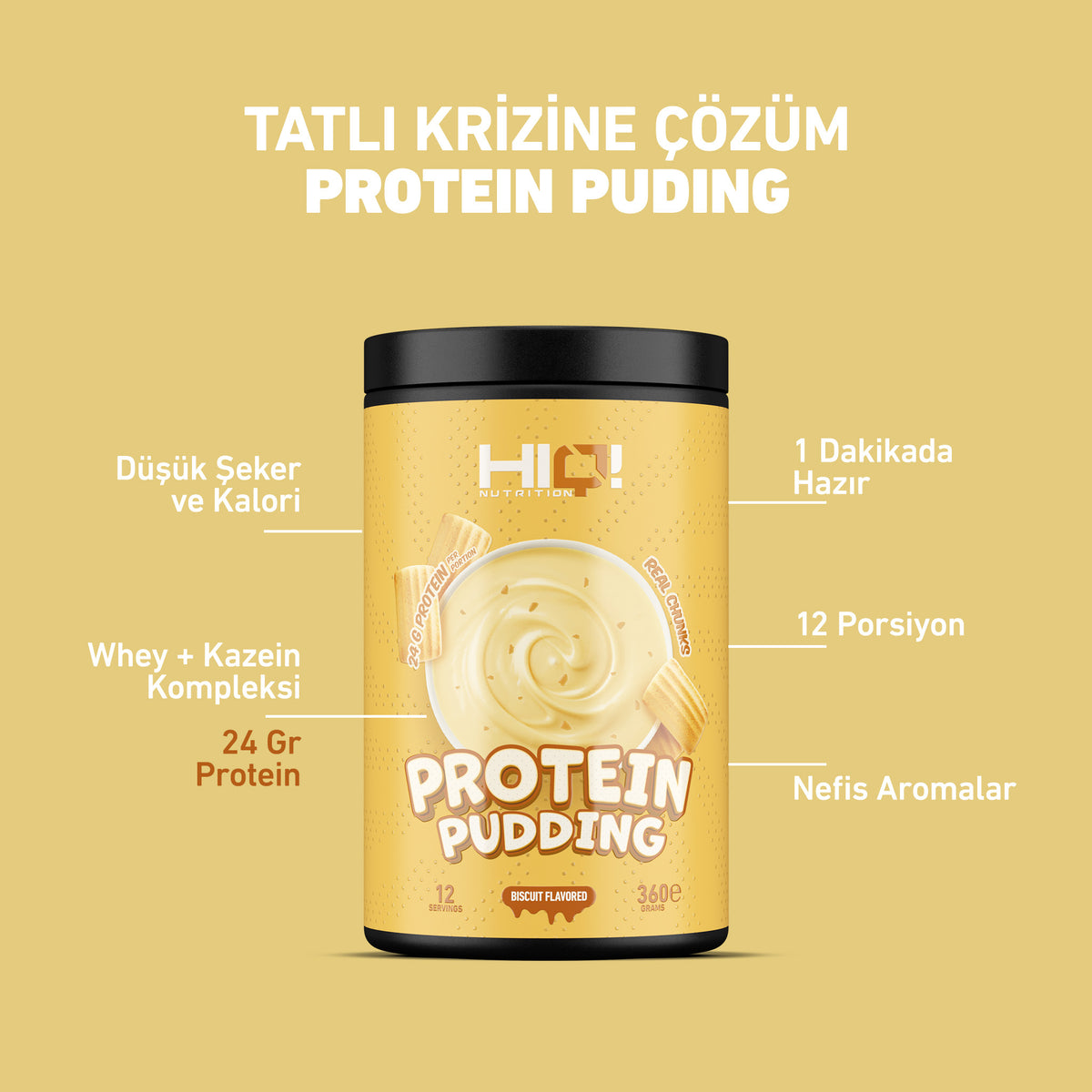 HIQ Protein Pudding 360g