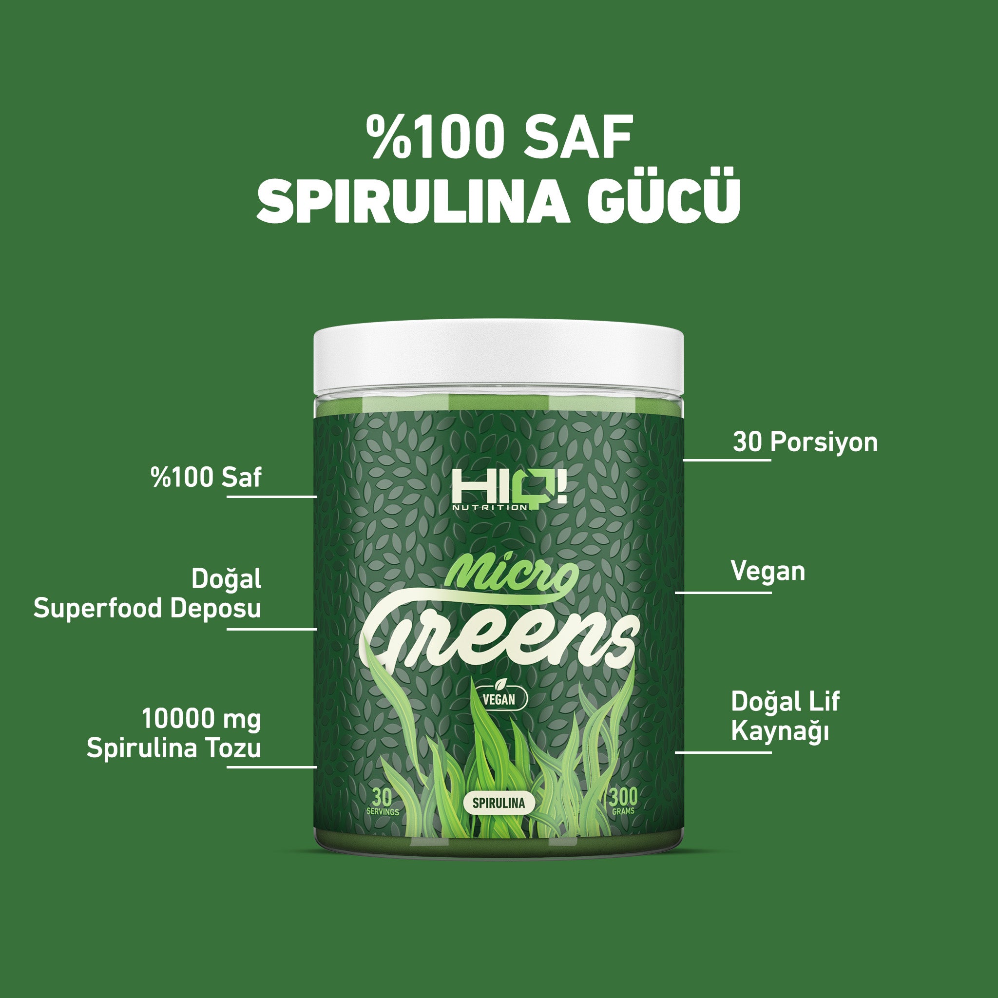 HIQ Micro Greens Spirulina