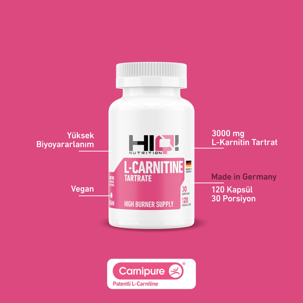 HIQ L-Carnitine Tartare 120 Kapsül