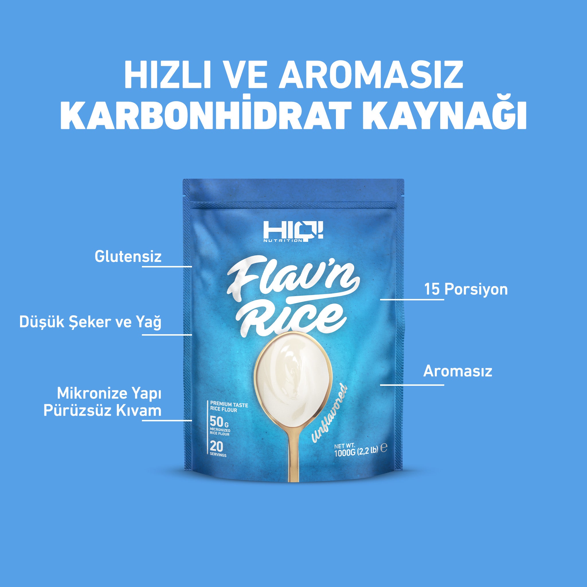 HIQ Flav'n Rice 1000g Unflavored
