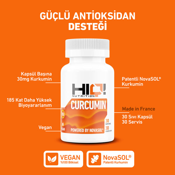 HIQ Curcumin 30 Liquid Capsules
