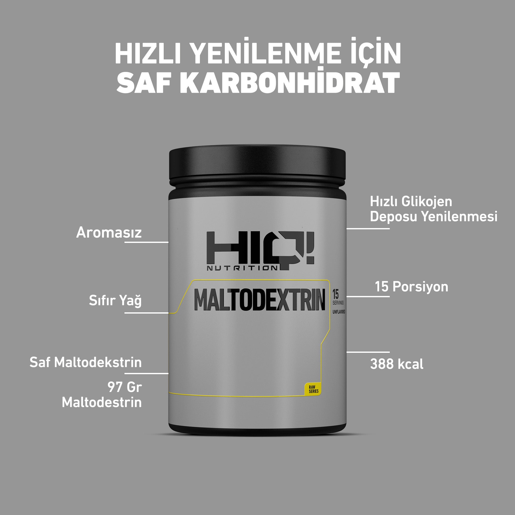HIQ Maltodextrin 1500g Unflavored