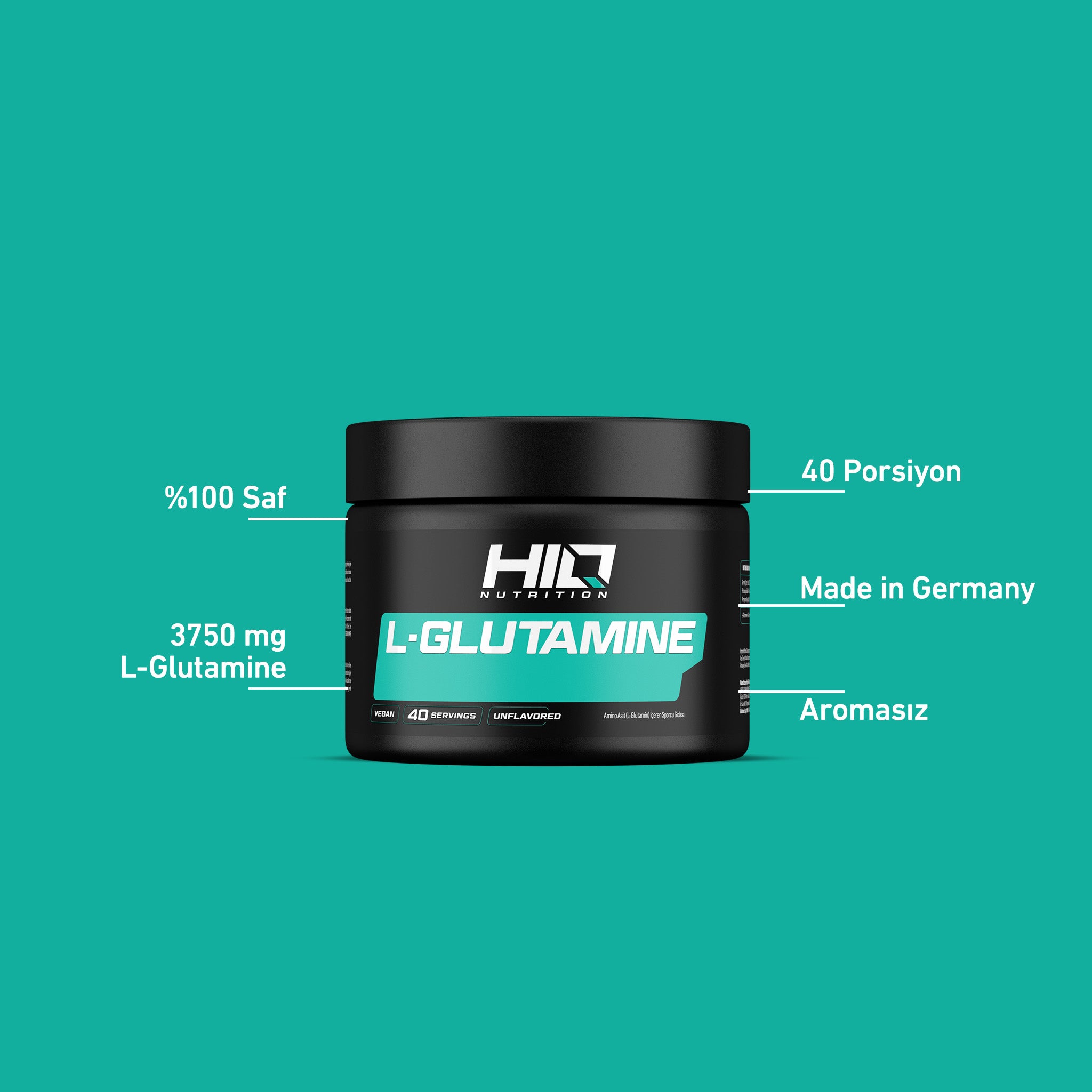 HIQ L-Glutamine Ultrapure 150g Unflavored