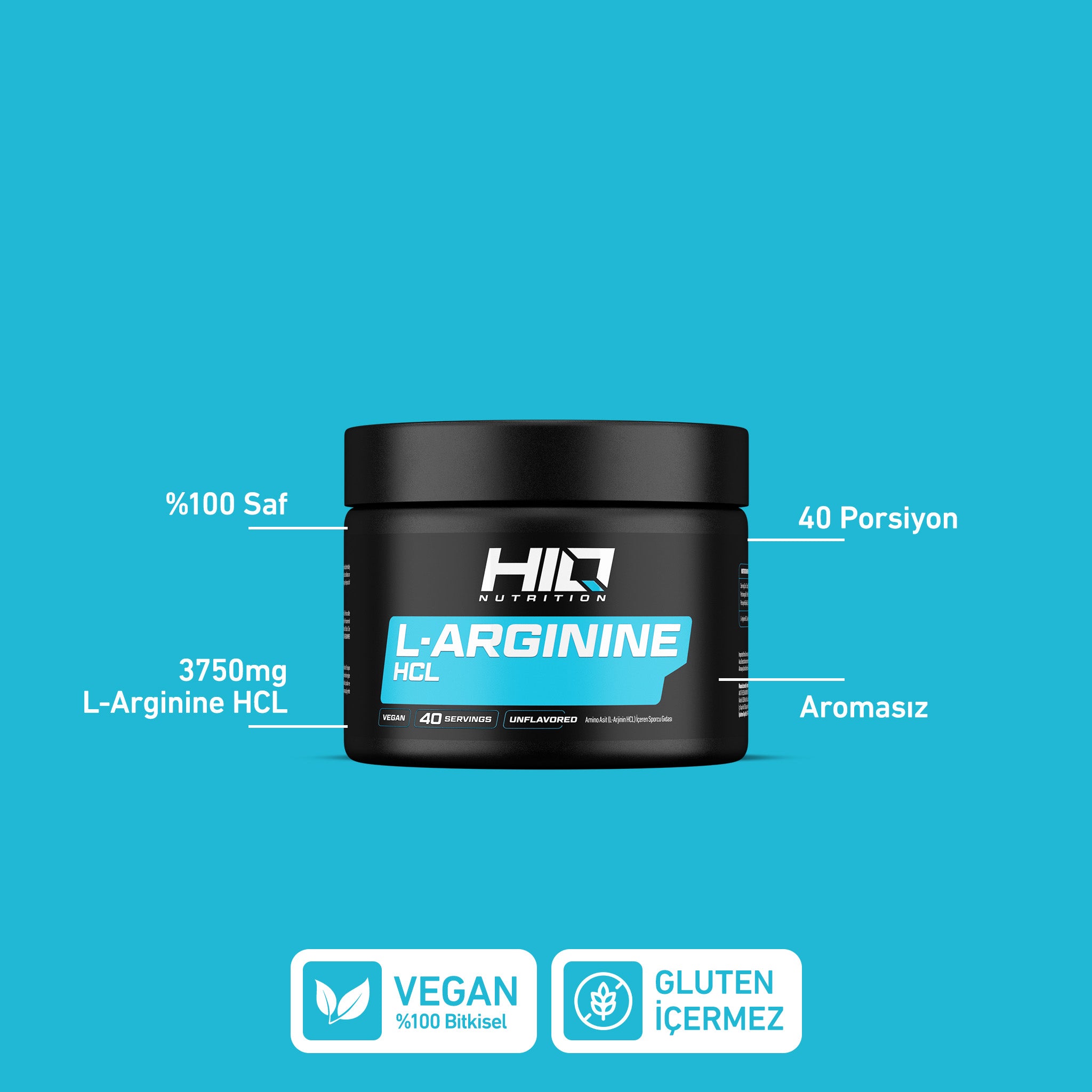 HIQ L-Arginine Hcl 150g Unflavored