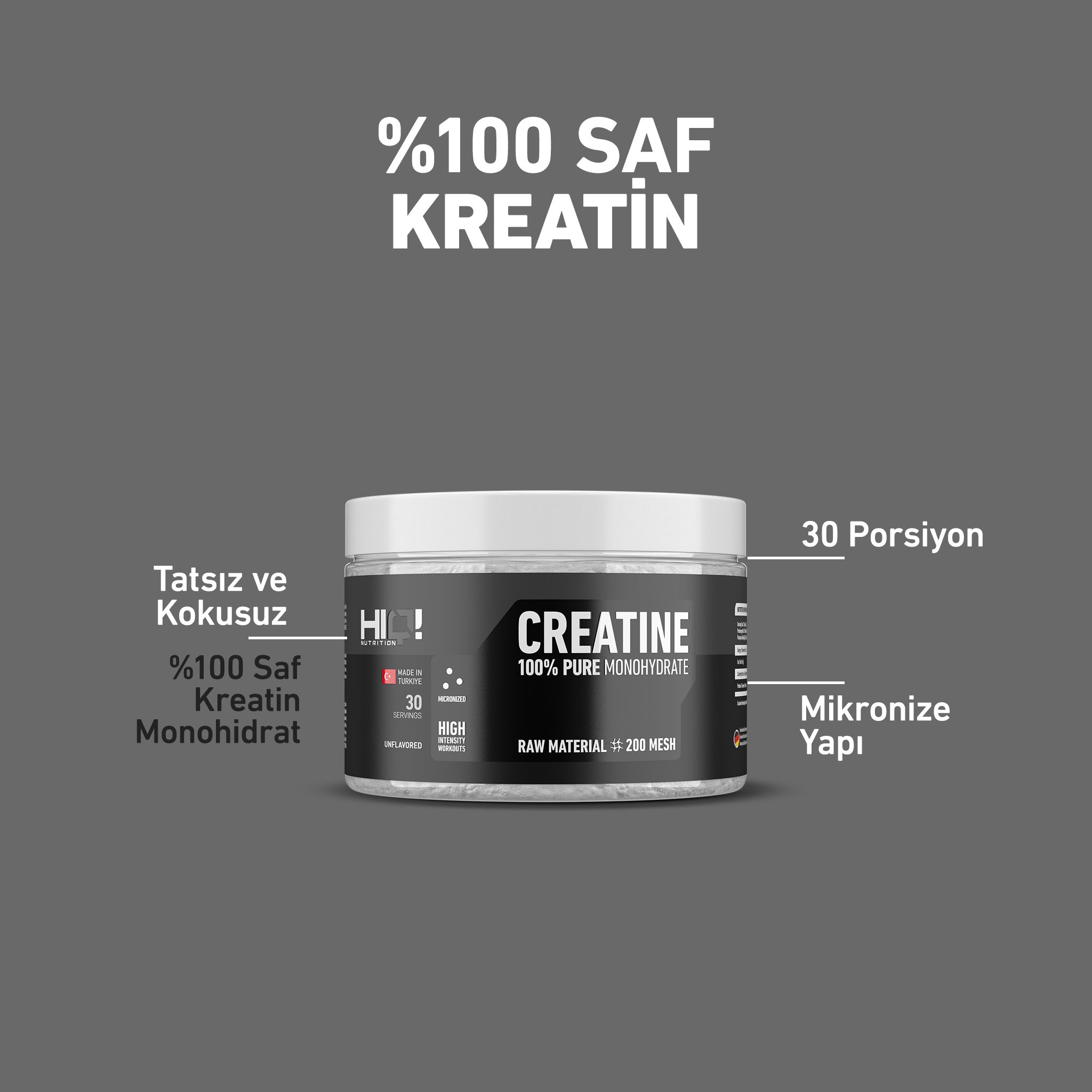 HIQ Creatine 150g Unflavored