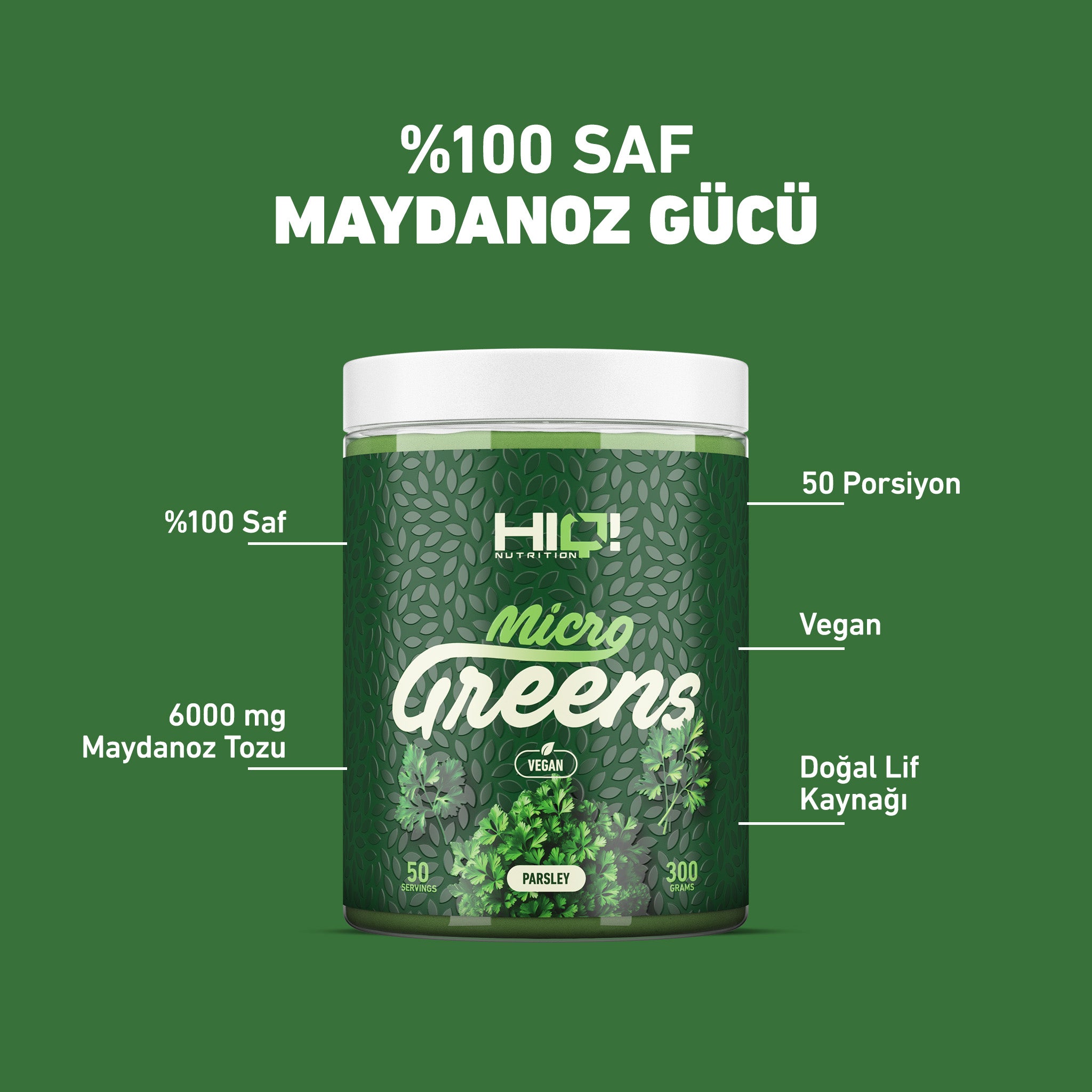 HIQ Micro Greens Parsley 300g