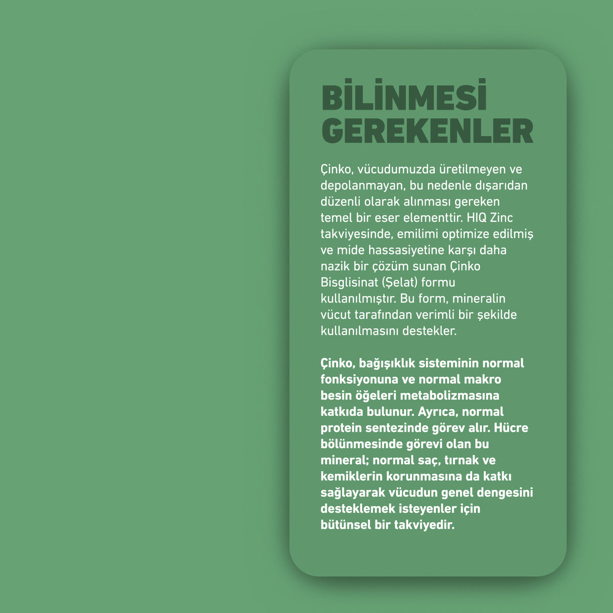 HIQ Zinc 120 Kapsül