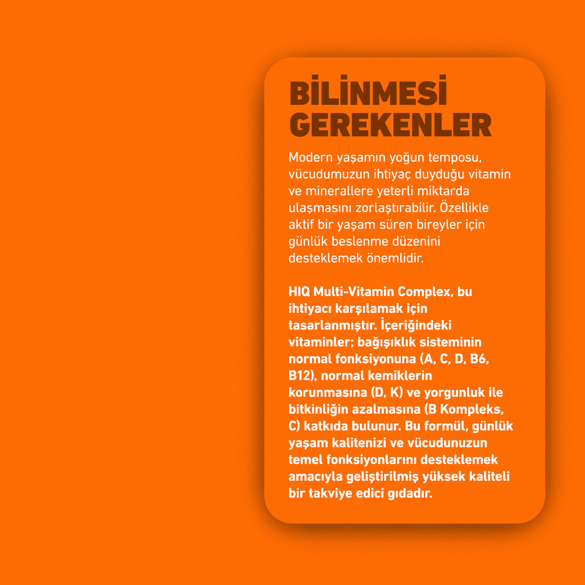 HIQ Multi-Vitamin Complex 60 Kapsül