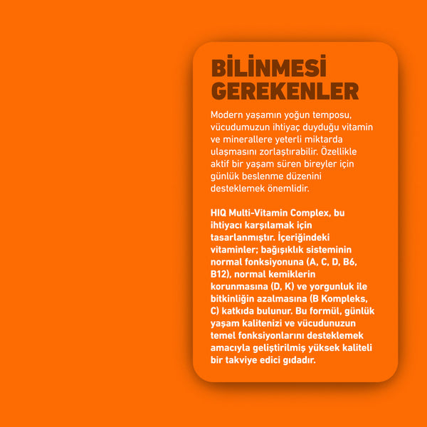 HIQ Multi-Vitamin Complex 60 Kapsül