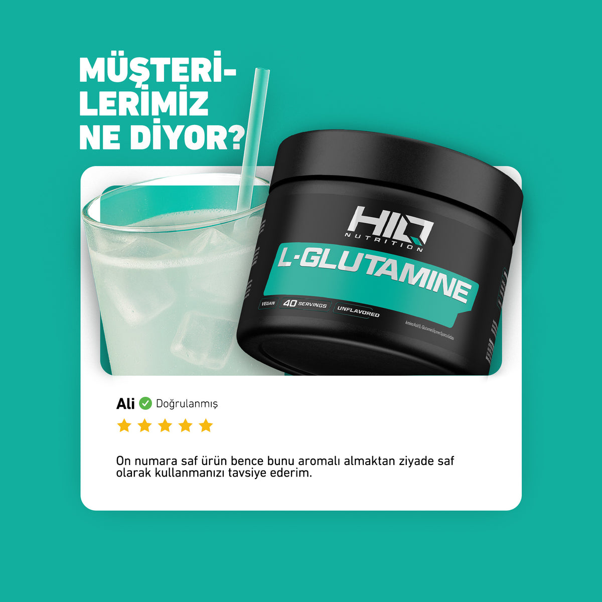 HIQ L-Glutamine Ultrapure 150g Unflavored