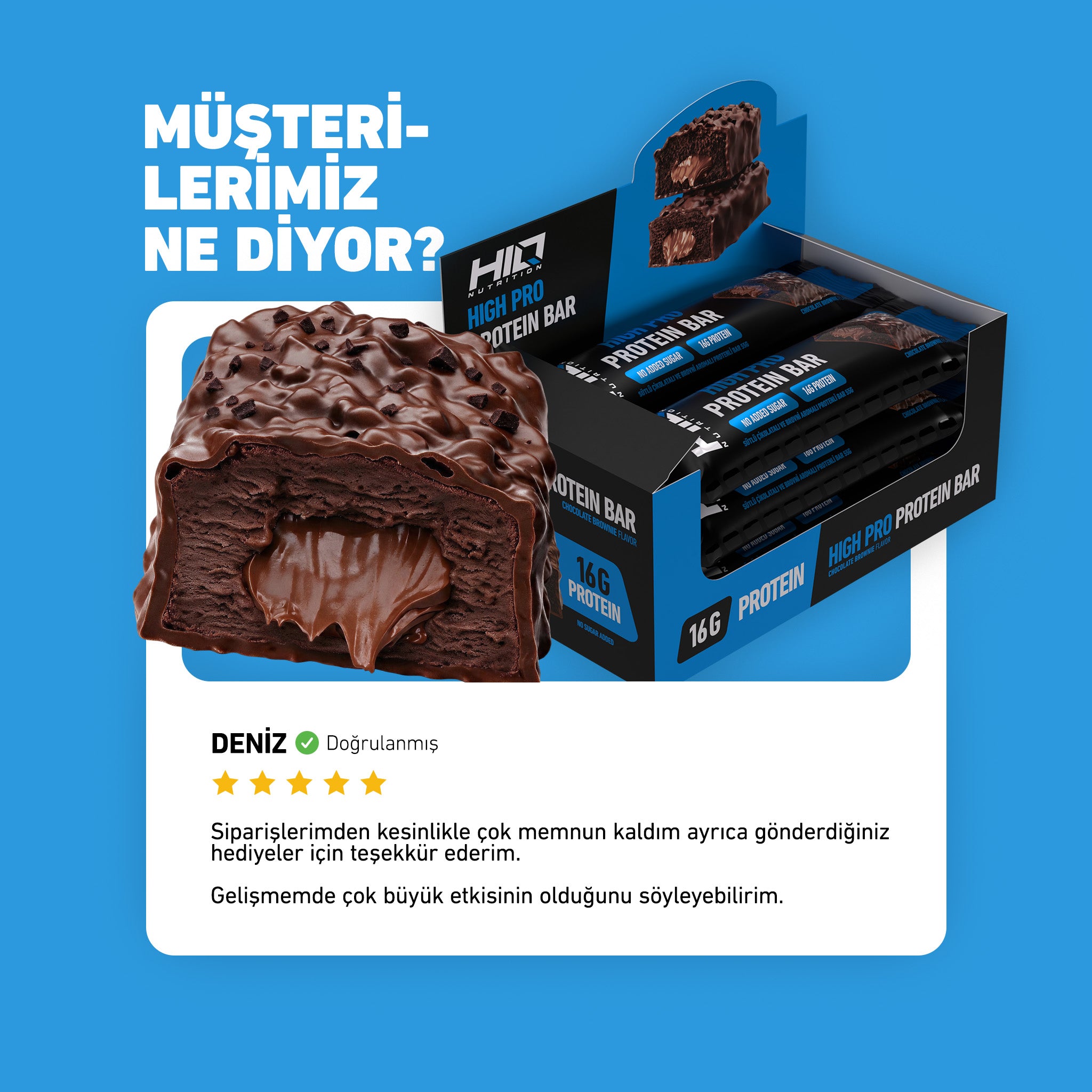 HIQ High Pro Protein Bar 6x55g Chocolate Brownie Flavor – HIQ