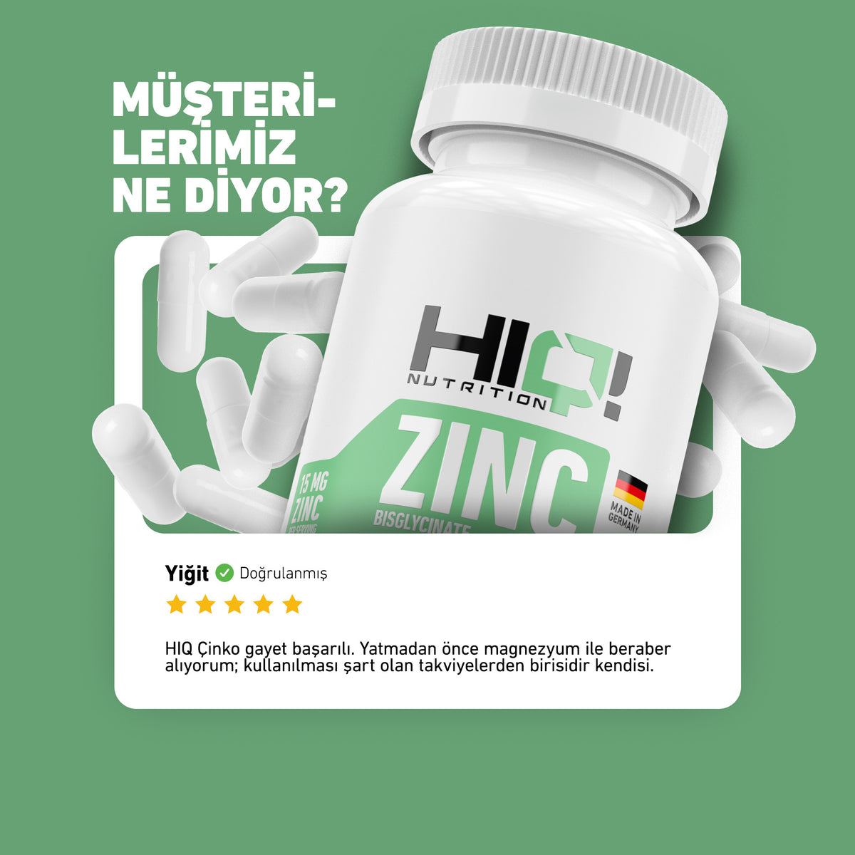HIQ Zinc 60 Kapsül