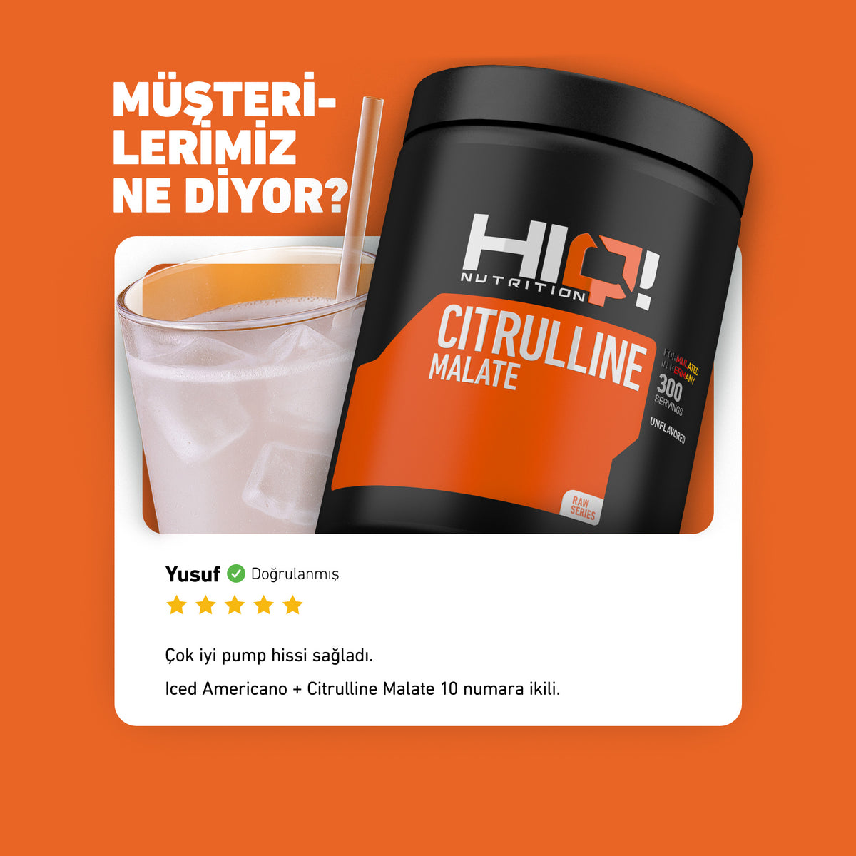 HIQ Citrulline Malate 300g Unflavored