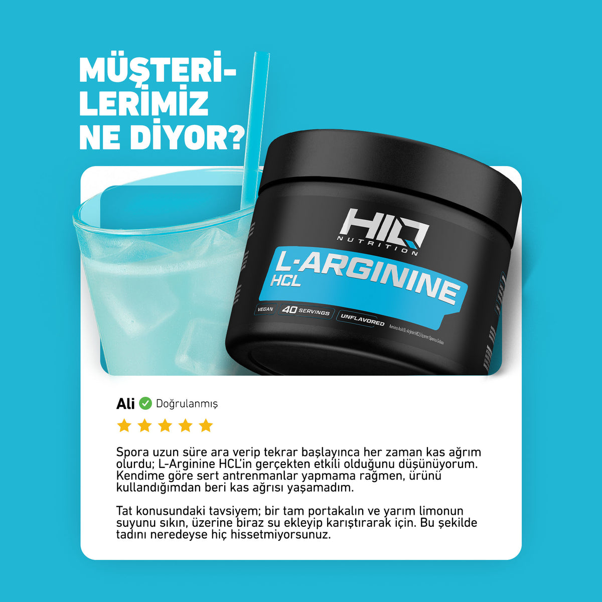 HIQ L-Arginine Hcl 150g Unflavored