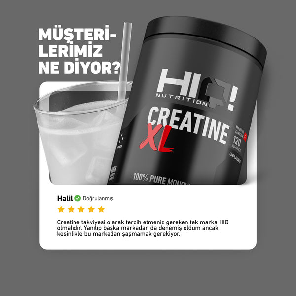HIQ Creatine %100 Monohydrate XL 600g Unflavored