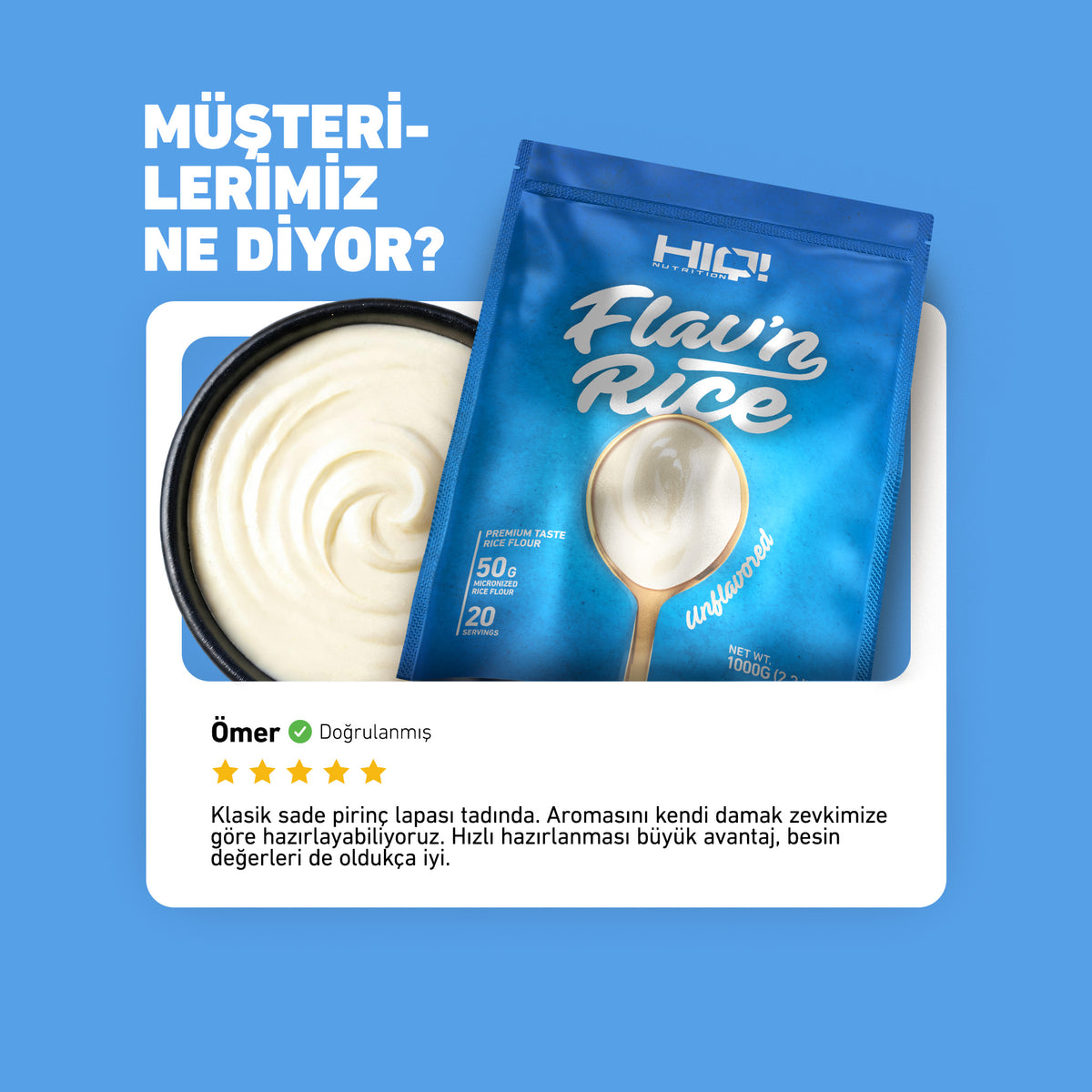 HIQ Flav'n Rice 1000g Unflavored