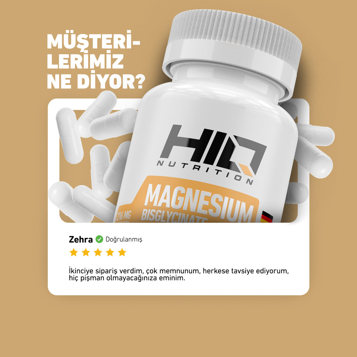 HIQ Magnesium Bisglycinate 60 Kapsül
