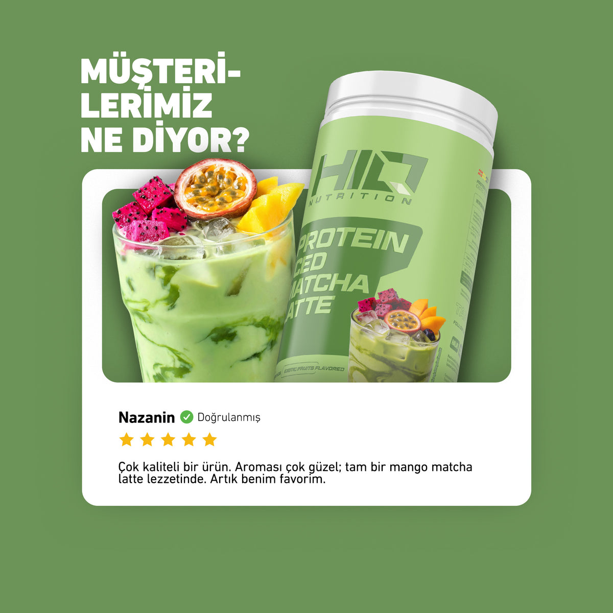 HIQ PROTEIN ICED MATCHA LATTE 500G