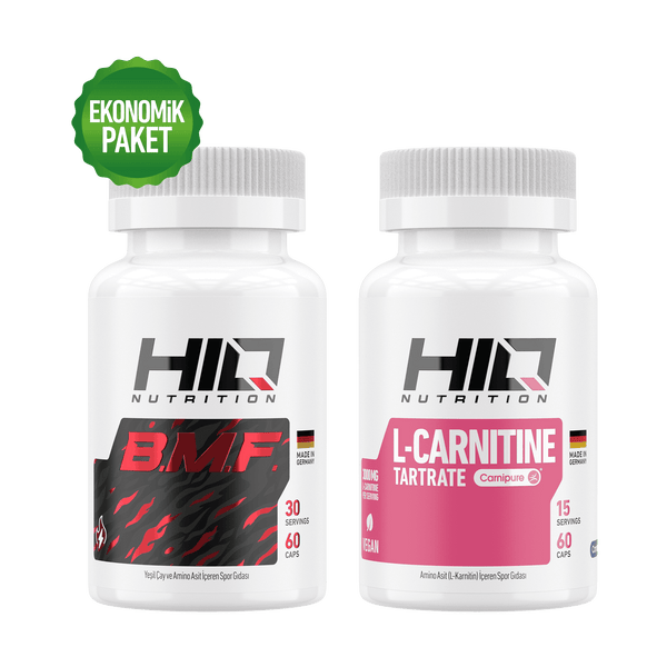 HIQ B.M.F. EXTREME THERMO BURNER 60 KAPSÜL + HIQ L-CARNITINE TARTARE 60 KAPSÜL | EKONOMIK BUNDLE