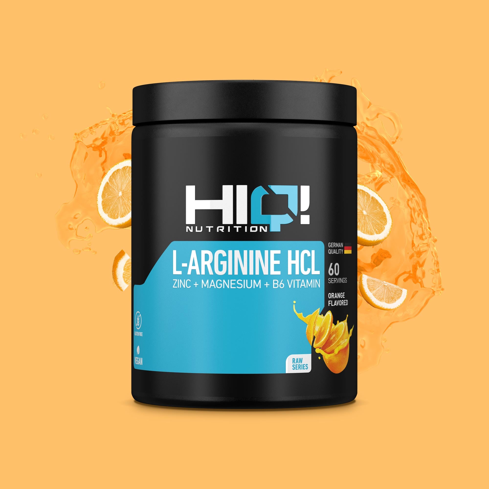 HIQ L-Arginine Hcl Zinc + Magnesium + B6 Vitamin 480g – HIQ Nutrition