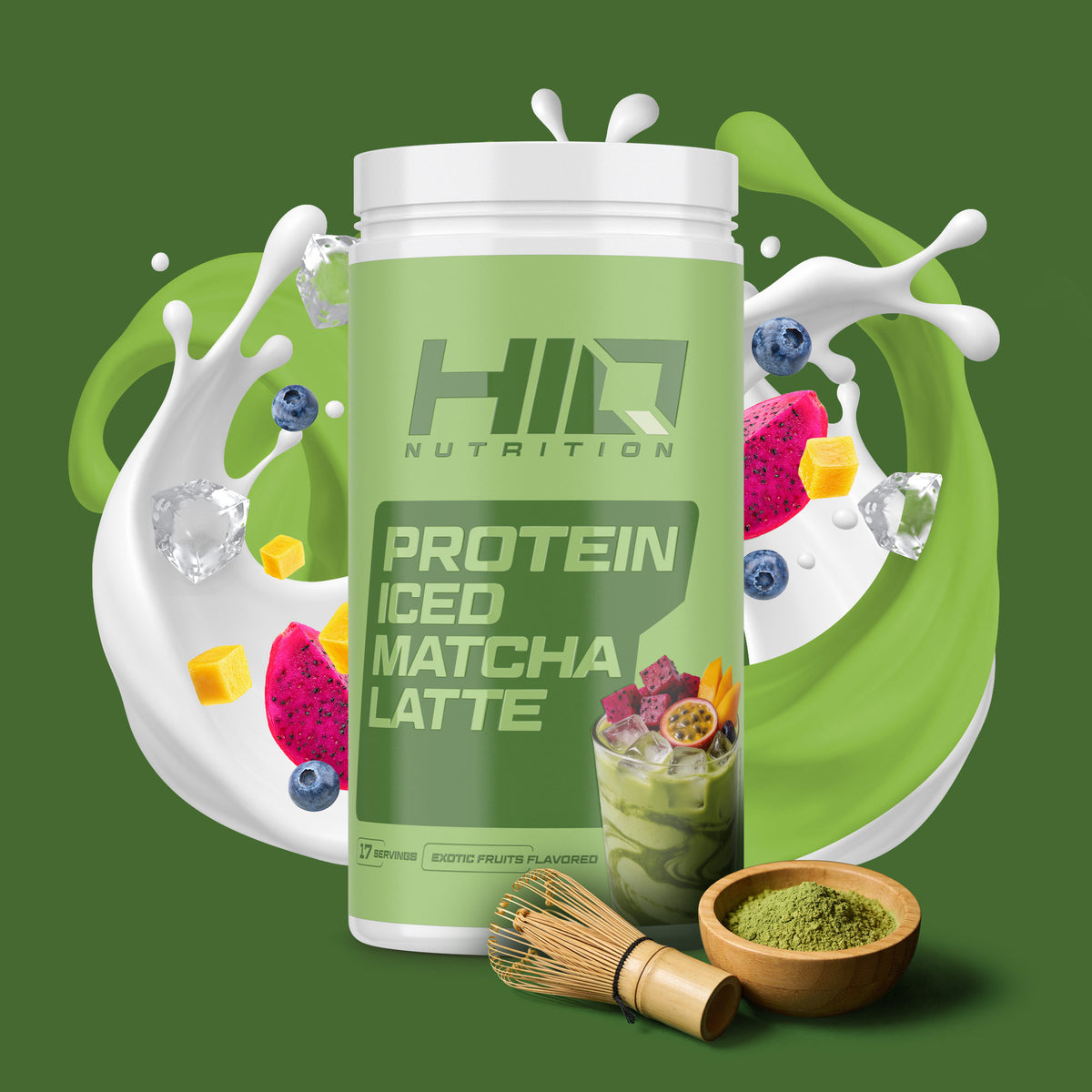 HIQ PROTEIN ICED MATCHA LATTE 500G