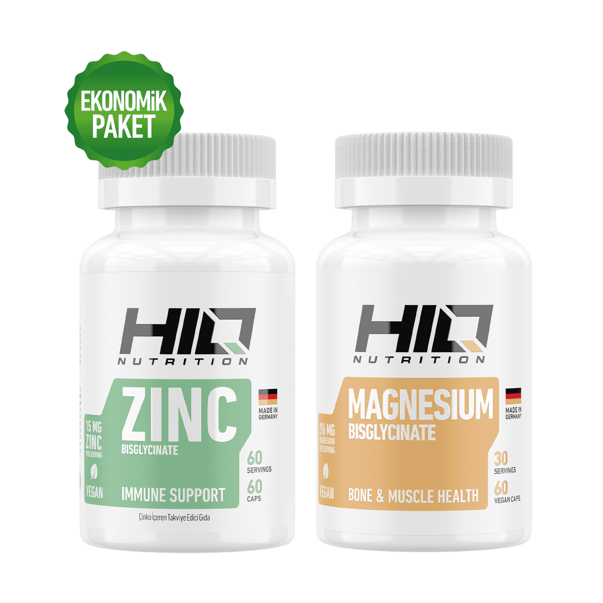 ZINC 60 CAPS & MAGNESIUM 60 CAPS | EKONOMIK BUNDLE