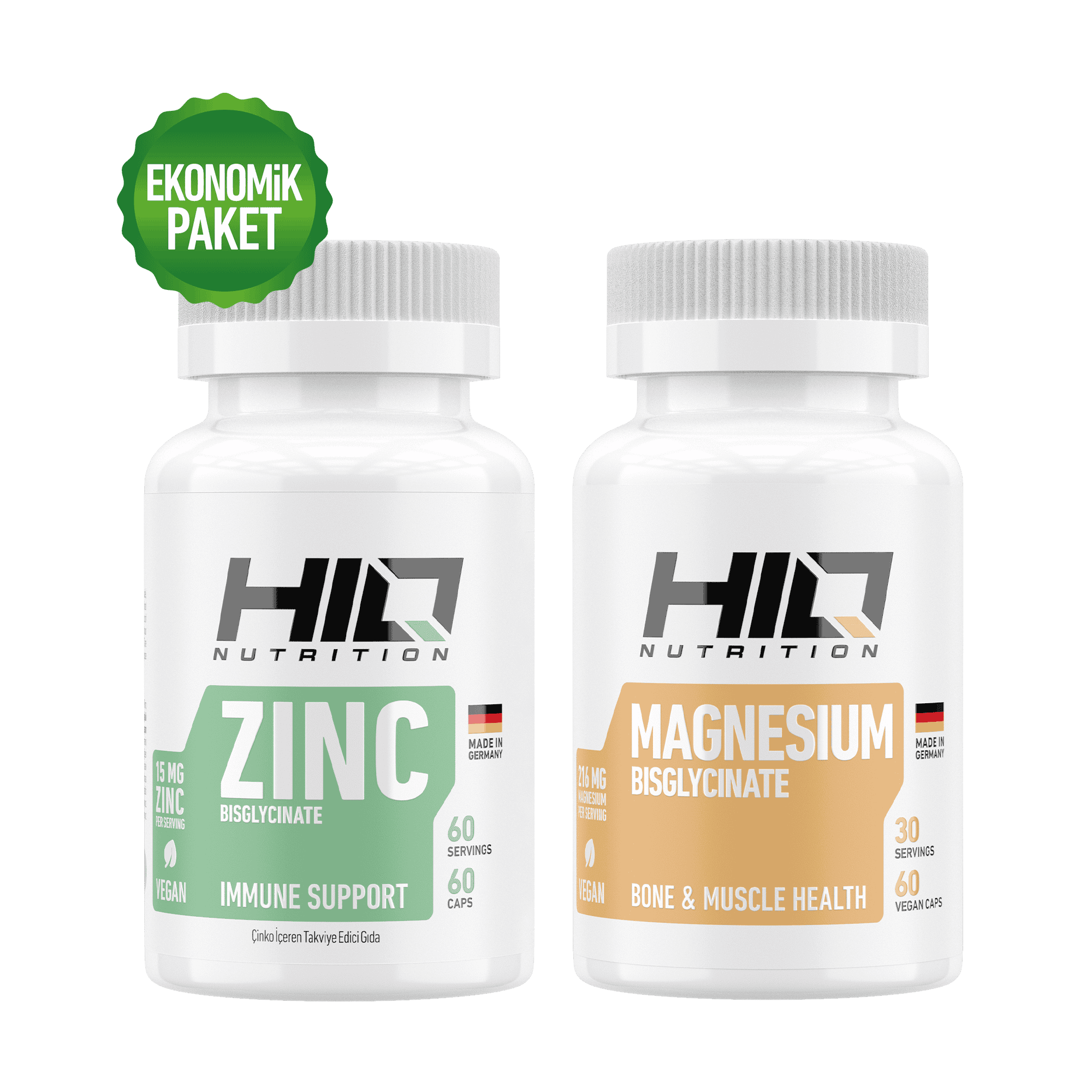 ZINC 60 CAPS & MAGNESIUM 60 CAPS | EKONOMIK BUNDLE